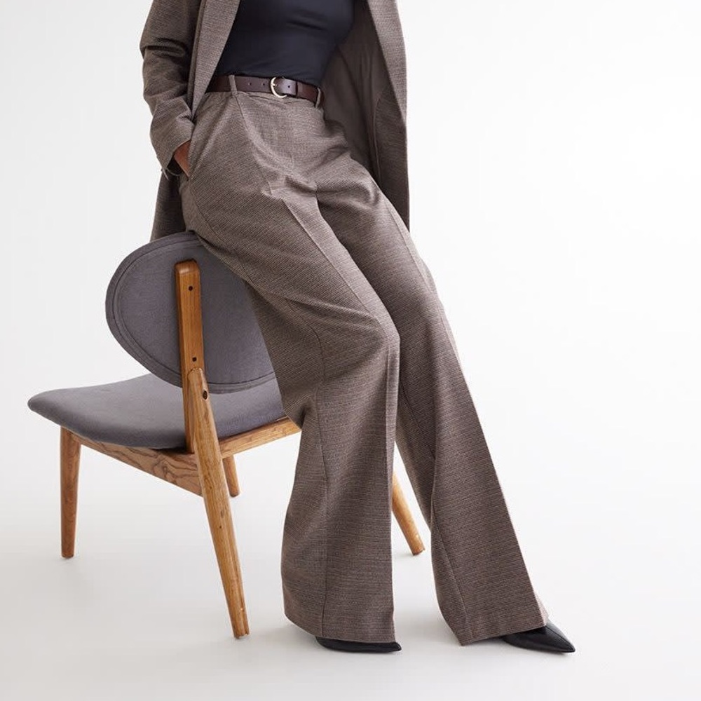 Reitmans Straight-Leg High-Rise Houndstooth Pants